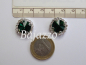 Preview: Strass Rund grün eingefasst 12 mm